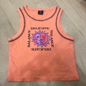 orange urban outfitters top